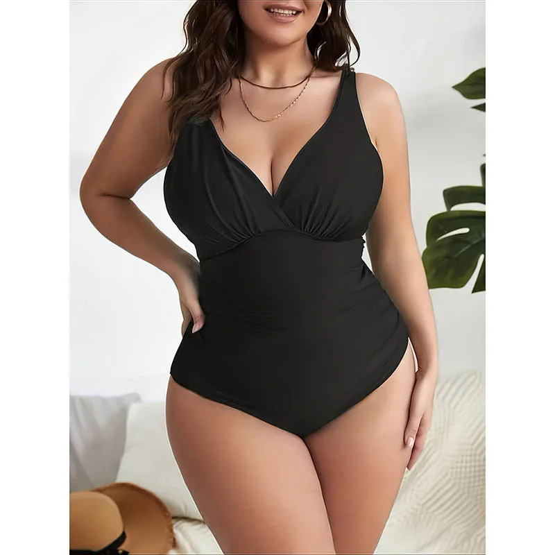 2025 New Solid Color Sling Slim Women's One-piece Swimsuit Beach Style Plus Size Swimsuit Women's Bikini Swimsuit
2025 New Solid Color Sling Slim Women's One-piece Swimsuit Beach Style Plus Size Swimsuit Women's Bikini Swimsuit
