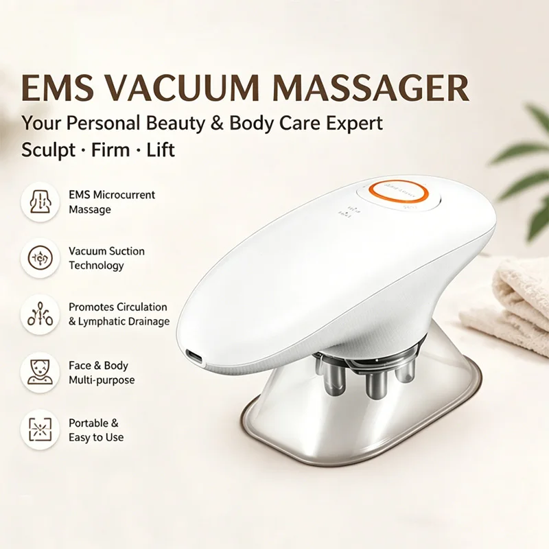 EMS Body Face Suction Massager Vacuum Anti Cellulite Slimming Device Microcurrent Beauty Machine Portable Rechargeable
EMS Body Face Suction Massager Vacuum Anti Cellulite Slimming Device Microcurrent Beauty Machine Portable Rechargeable