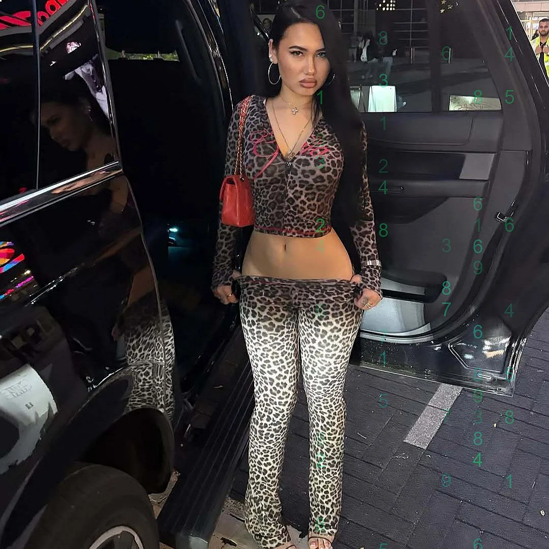 Trendy Leopard Print Zip Up Long Sleeve Jacket and Pants Matching Set, Streetwear Casual Tracksuit
Trendy Leopard Print Zip Up Long Sleeve Jacket and Pants Matching Set, Streetwear Casual Tracksuit