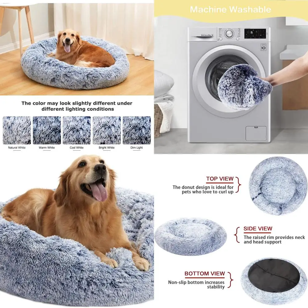 Большая кровать для собаки в виде пончика темно-синего цвета — 36, круглый плюш, защита от тревоги, можно стирать в машине
Большая кровать для собаки в виде пончика темно-синего цвета — 36, круглый плюш, защита от тревоги, можно стирать в машине