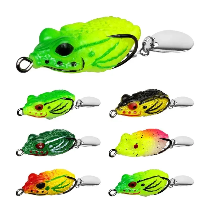 5g/13g Mini Soft Frog Fishing Lure with Metal Spoon Silicone Snakehead Trout Pike Bait Wobbler Artificial Rubber Frog Lure
5g/13g Mini Soft Frog Fishing Lure with Metal Spoon Silicone Snakehead Trout Pike Bait Wobbler Artificial Rubber Frog Lure
