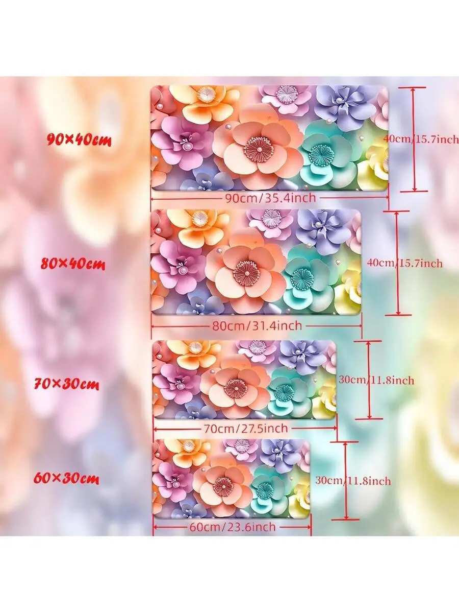 3D Floral Desk Mat HD Printed Non-Slip Rubber Base Soft Fabric Surface Gaming Mouse Pad Multiple Sizes
3D Floral Desk Mat HD Printed Non-Slip Rubber Base Soft Fabric Surface Gaming Mouse Pad Multiple Sizes