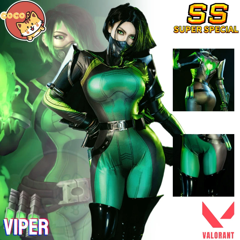 Костюм для косплея CoCos-SS Game Valorant Viper, комбинезон из спандекса с принтом, комбинезон на Хэллоуин, Женский костюм Viper
Костюм для косплея CoCos-SS Game Valorant Viper, комбинезон из спандекса с принтом, комбинезон на Хэллоуин, Женский костюм Viper