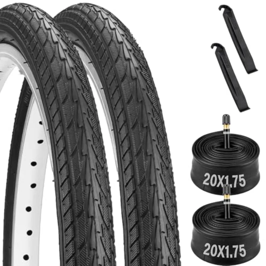 2 Pack 20x1.75 Bike tire 20 x 1.75 Bicycle Tires and Tubes 20" Road Bike Tires with Schrader Valve 20x1.75 Mountain Bike Tire R
2 Pack 20x1.75 Bike tire 20 x 1.75 Bicycle Tires and Tubes 20" Road Bike Tires with Schrader Valve 20x1.75 Mountain Bike Tire R