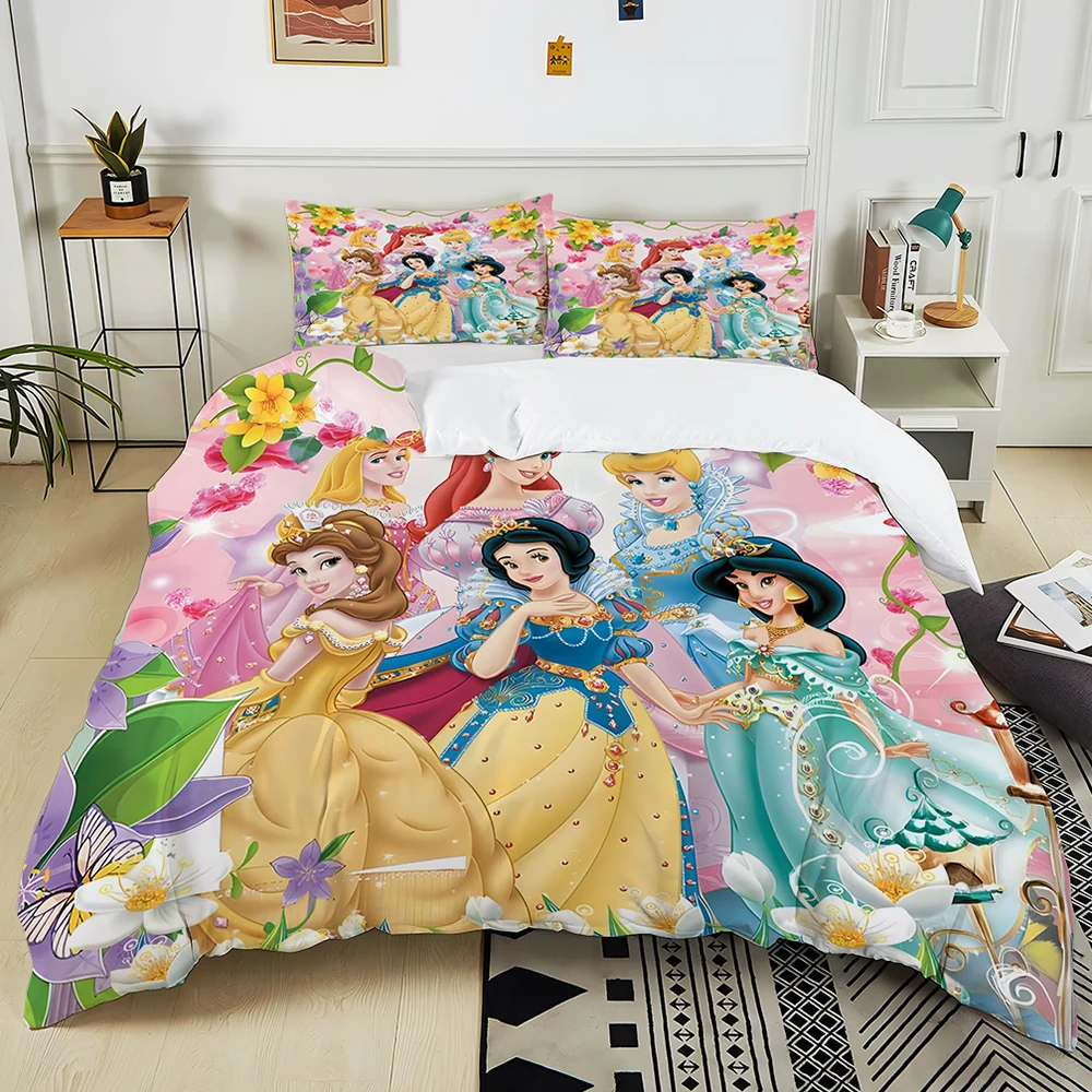 Disney Princesses Printed 3PC Bedding Set Duvet Cover Bed Quilt Cover Bedroom Decor Children Birthday Gift Full Size Girls Gifts
Disney Princesses Printed 3PC Bedding Set Duvet Cover Bed Quilt Cover Bedroom Decor Children Birthday Gift Full Size Girls Gifts