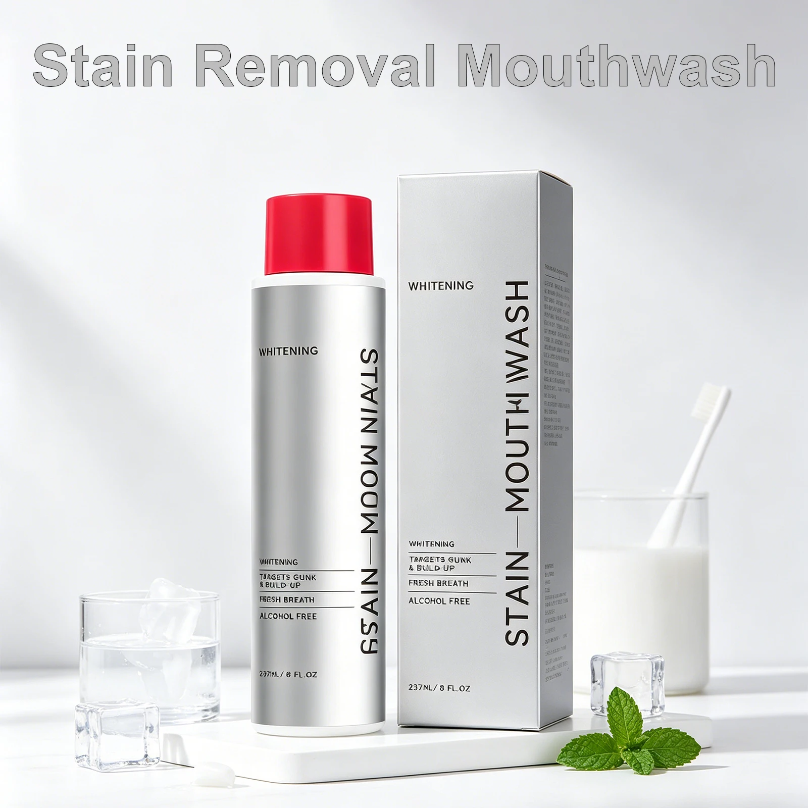 Stain Removal Mouthwash Teeth Brightening Improve Yellow Stains Plaque Fresh Breath Peppermint Oral Care Mouth Rinse 237ml
Stain Removal Mouthwash Teeth Brightening Improve Yellow Stains Plaque Fresh Breath Peppermint Oral Care Mouth Rinse 237ml