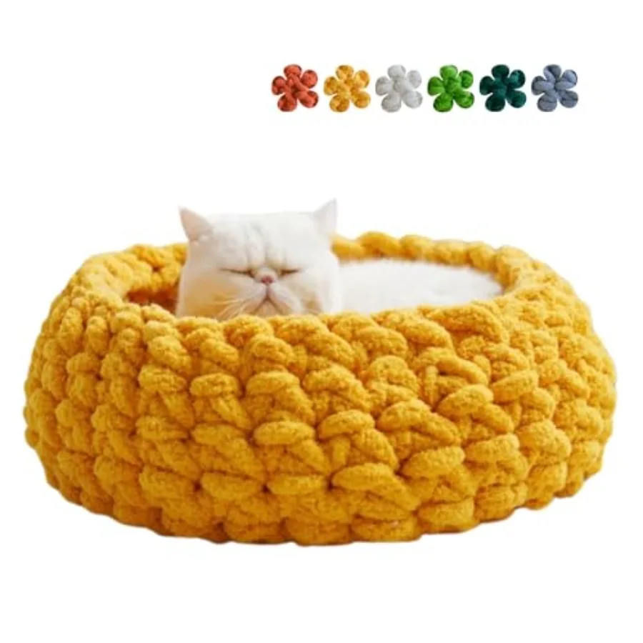 Cat Nest Bed - Premium Self Warming Handwoven Washable Extra Soft Round Cave House for Indoor Kitten and Kitty, Small and
Cat Nest Bed - Premium Self Warming Handwoven Washable Extra Soft Round Cave House for Indoor Kitten and Kitty, Small and