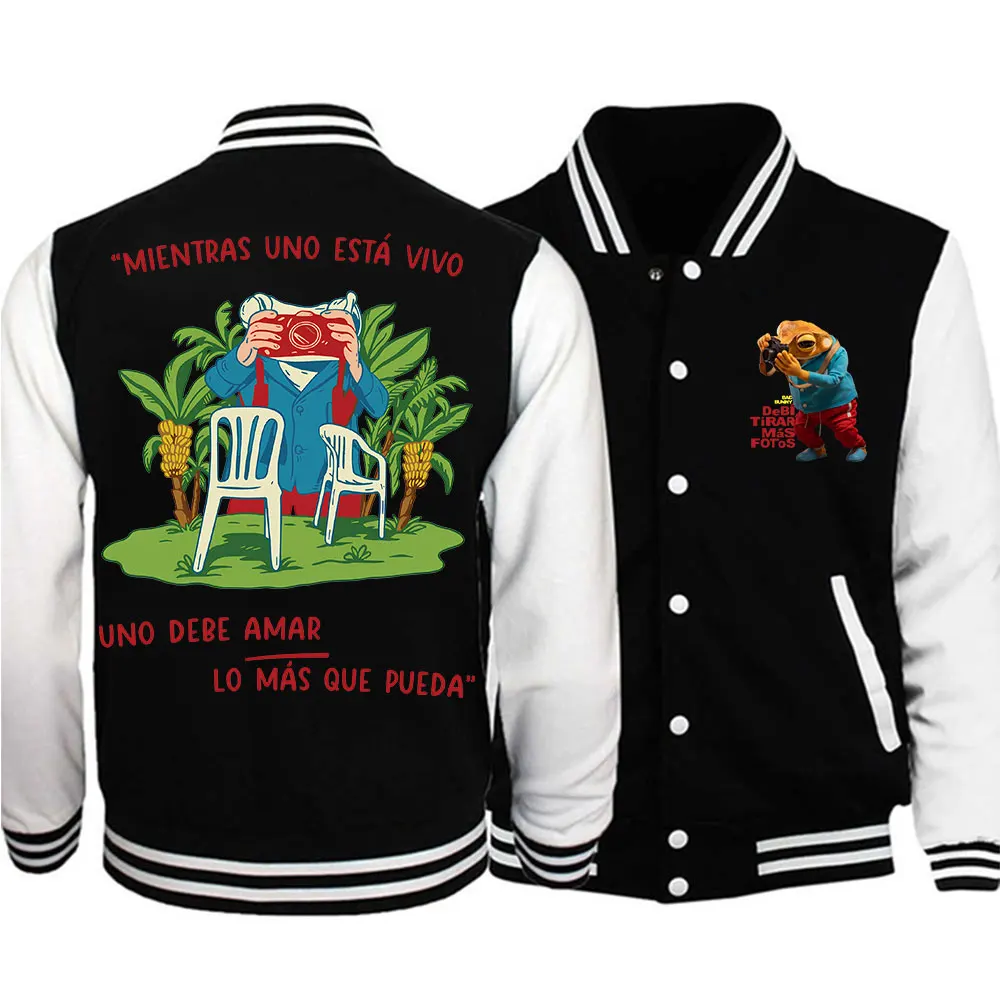 Rapper Bad Bunny Tour 2026 Print Baseball Uniform Hoodie Jacket Women Men Harajuku Sweatshirt for Fan Gift
Rapper Bad Bunny Tour 2026 Print Baseball Uniform Hoodie Jacket Women Men Harajuku Sweatshirt for Fan Gift