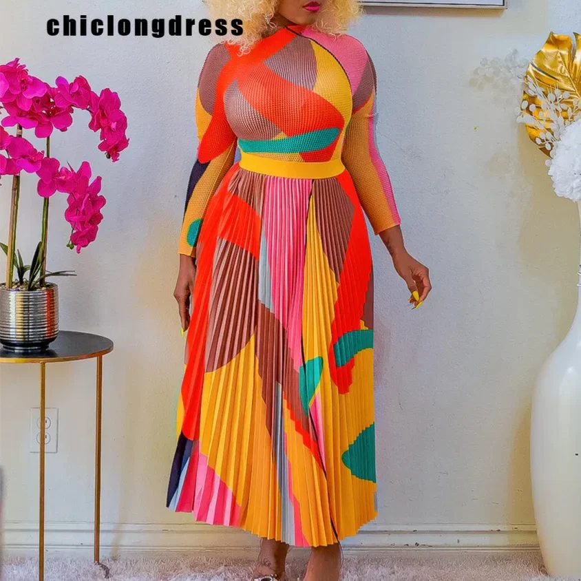 Autumn Fashion Print Pleated Two Piece Set African Women Elegant OL Slim Long Sleeve Top Pleated Skirt Two Piece Set Women
Autumn Fashion Print Pleated Two Piece Set African Women Elegant OL Slim Long Sleeve Top Pleated Skirt Two Piece Set Women