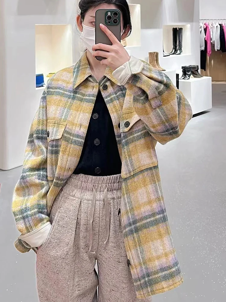 Утепленное пальто с отложным воротником в клетку, осенне-зимнее, люксовое, модное, для повседневной носки, прямого кроя, 100% хлопок
Утепленное пальто с отложным воротником в клетку, осенне-зимнее, люксовое, модное, для повседневной носки, прямого кроя, 100% хлопок