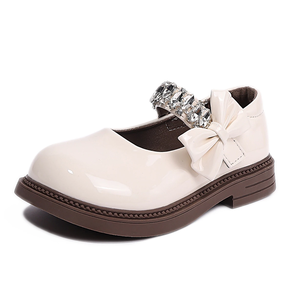 Girls Rhinestone Mary Janes kid's Beige & Black Dress Shoes children's Non-Slip Sole flats School Uniform & Recital Pumps
Girls Rhinestone Mary Janes kid's Beige & Black Dress Shoes children's Non-Slip Sole flats School Uniform & Recital Pumps