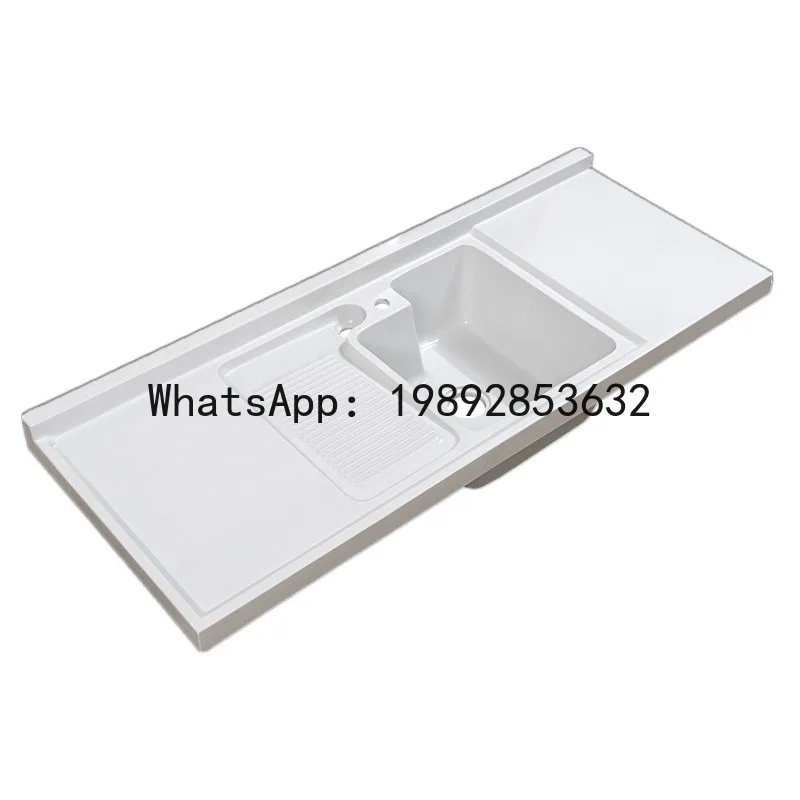 Made Balcony Laundry Tub with Corner Cut and Integrated Washboard, Quartz Stone Double Drain Washing Machine Countertop
Made Balcony Laundry Tub with Corner Cut and Integrated Washboard, Quartz Stone Double Drain Washing Machine Countertop