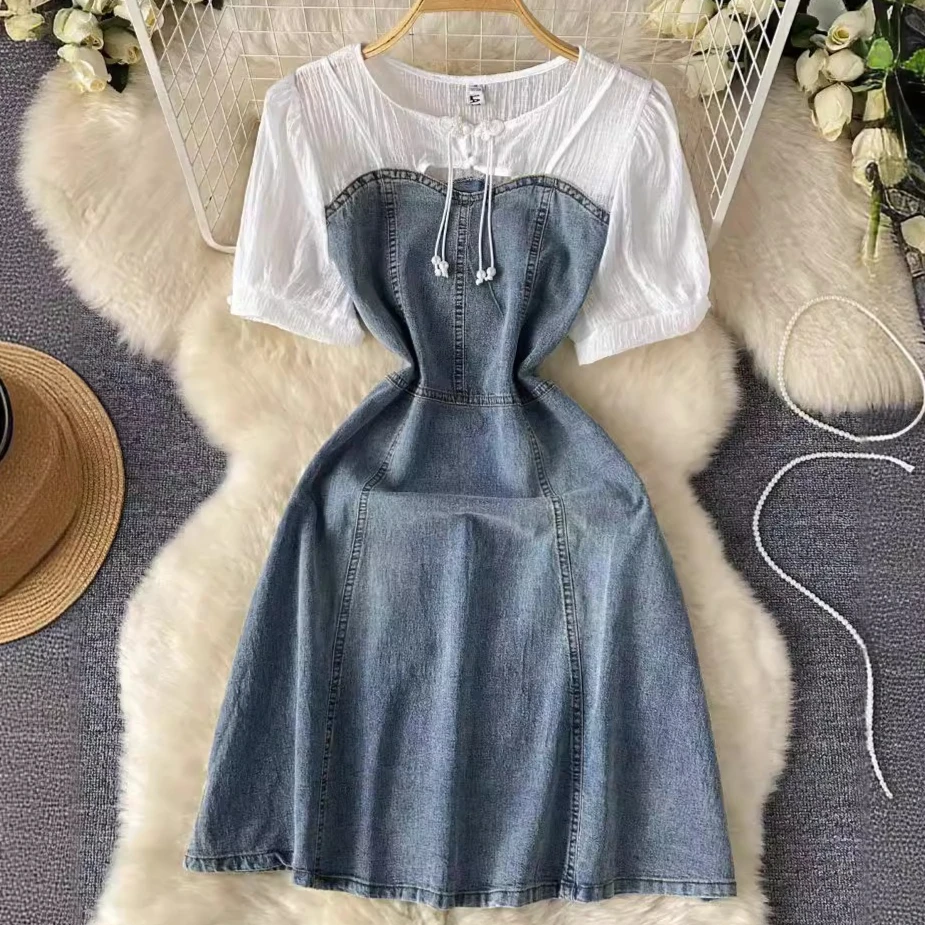 Mini Dress Women Dresses A Line Vestidos Streetwear Round Neck Short Sleeve Elegant Denim High Waist Y2k Work Summer 2025
Mini Dress Women Dresses A Line Vestidos Streetwear Round Neck Short Sleeve Elegant Denim High Waist Y2k Work Summer 2025