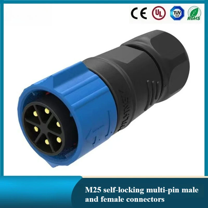 M25 3PIN/6PIN Self-Locking Waterproof Connector Male Female for LED High Current
M25 3PIN/6PIN Self-Locking Waterproof Connector Male Female for LED High Current