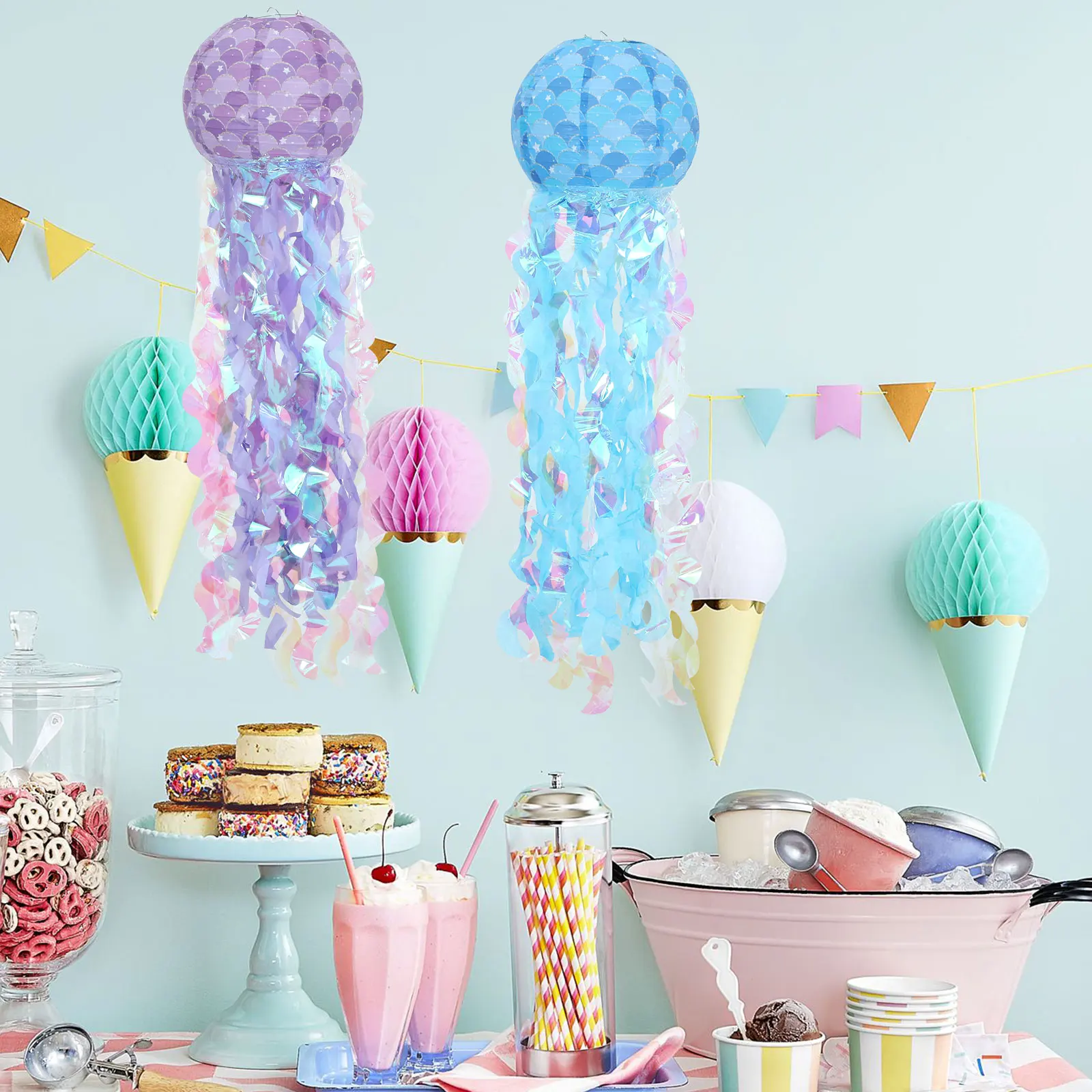 4 Pcs Jellyfish Paper Lantern Decoration Aquarium Animal Party Decorations Lampshade Child
4 Pcs Jellyfish Paper Lantern Decoration Aquarium Animal Party Decorations Lampshade Child