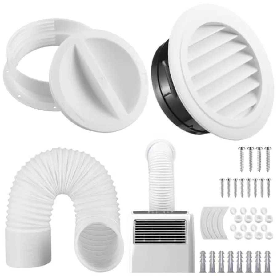Portable Ac Exhaust Hose Wall Mount Connector Kit with Hose and 6 Ac Exhaust Tube Coupler for 6 in and 6.5 in Tube s
Portable Ac Exhaust Hose Wall Mount Connector Kit with Hose and 6 Ac Exhaust Tube Coupler for 6 in and 6.5 in Tube s