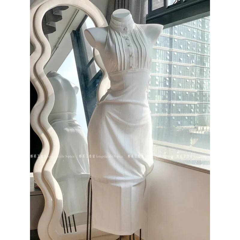 2025 New Frieren At The Funeral Cosplay Halloween Costumes for Women Fern Sexy White Knit Elastic Dress 
2025 New Frieren At The Funeral Cosplay Halloween Costumes for Women Fern Sexy White Knit Elastic Dress