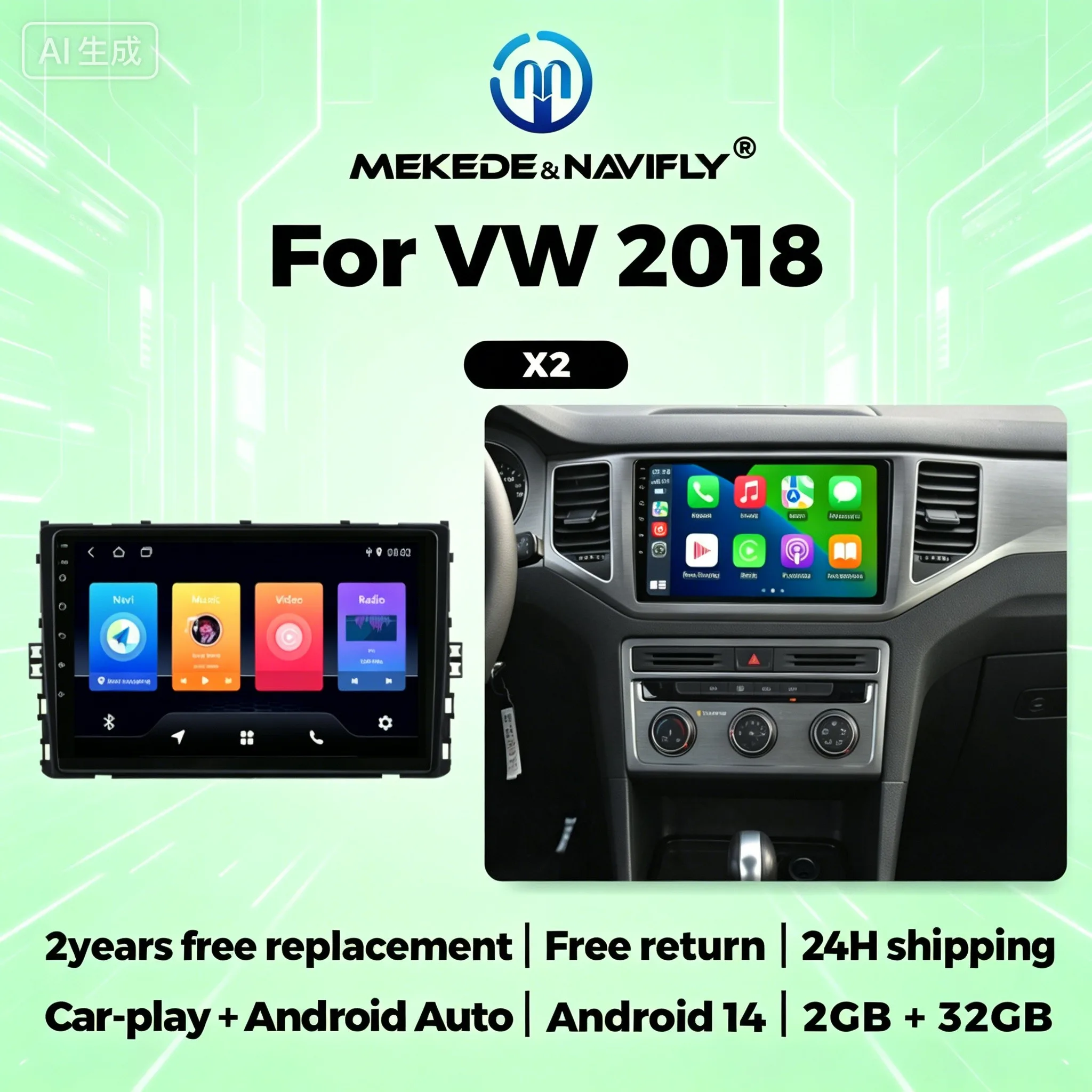 2 Din Car Radio Stereo For Volkswagen VW T-Cross MQB 2018-2020 Wireless Carplay Android Auto Multimedia Player GPS FM Autoradio
2 Din Car Radio Stereo For Volkswagen VW T-Cross MQB 2018-2020 Wireless Carplay Android Auto Multimedia Player GPS FM Autoradio
