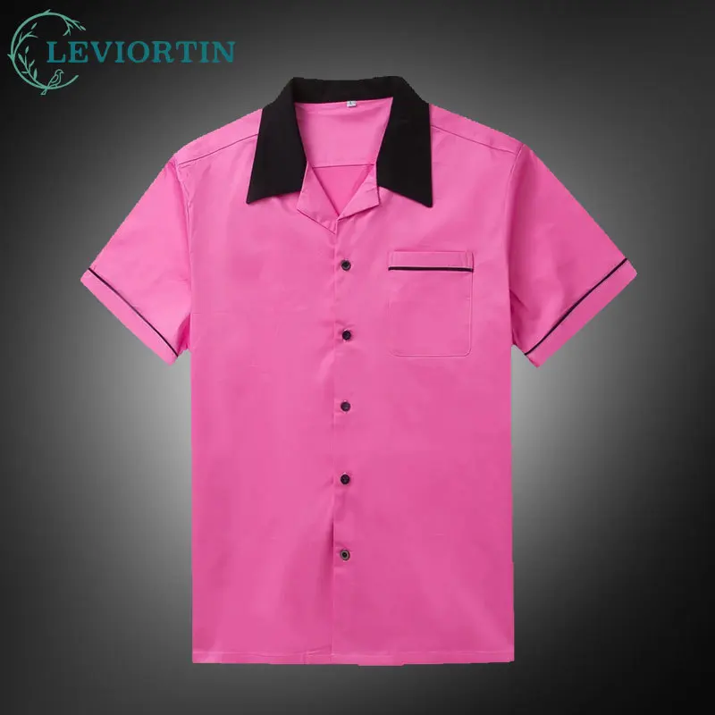 Men's Personalized Short Sleeved Shirt Casual High Quality Fashion Men Patchwork Rockabilly Style Blouse Bowling Dress Shirts
Men's Personalized Short Sleeved Shirt Casual High Quality Fashion Men Patchwork Rockabilly Style Blouse Bowling Dress Shirts