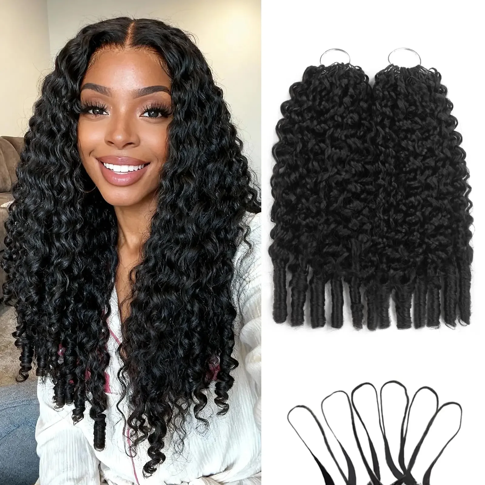 Burmese Curly Human Hair Crochet Extensions Pre-Looped Deep Wave Feathered Miracle Knots for Easy Installation
Burmese Curly Human Hair Crochet Extensions Pre-Looped Deep Wave Feathered Miracle Knots for Easy Installation