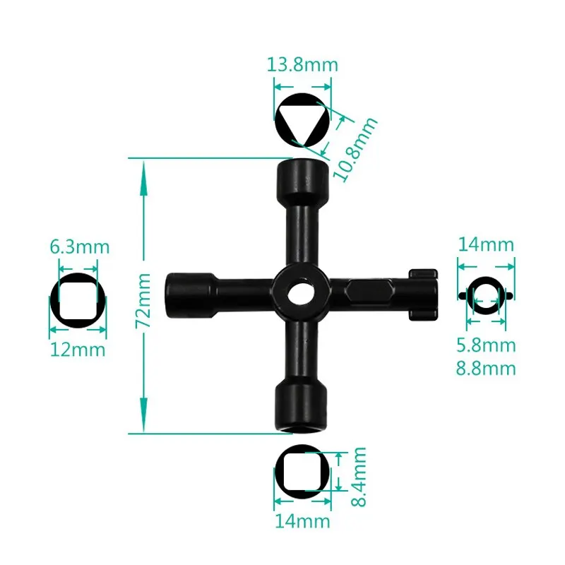 Multi-function Cross Spanner Mini Portable Three Hexagonal Internal Triangle Key Plumber's Spanner Quality Maintenance Tools
Multi-function Cross Spanner Mini Portable Three Hexagonal Internal Triangle Key Plumber's Spanner Quality Maintenance Tools