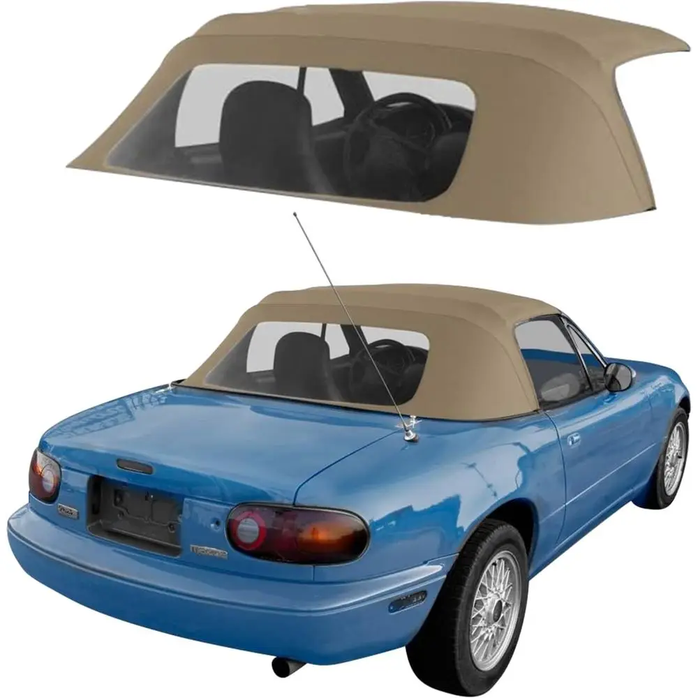 Кабриолетный верх для Mazda Miata MX5 1990-2005 годов - светло-бежевый, виниловый - Замена кабриолетного верха с пластиковым окном - Комплект
Кабриолетный верх для Mazda Miata MX5 1990-2005 годов - светло-бежевый, виниловый - Замена кабриолетного верха с пластиковым окном - Комплект