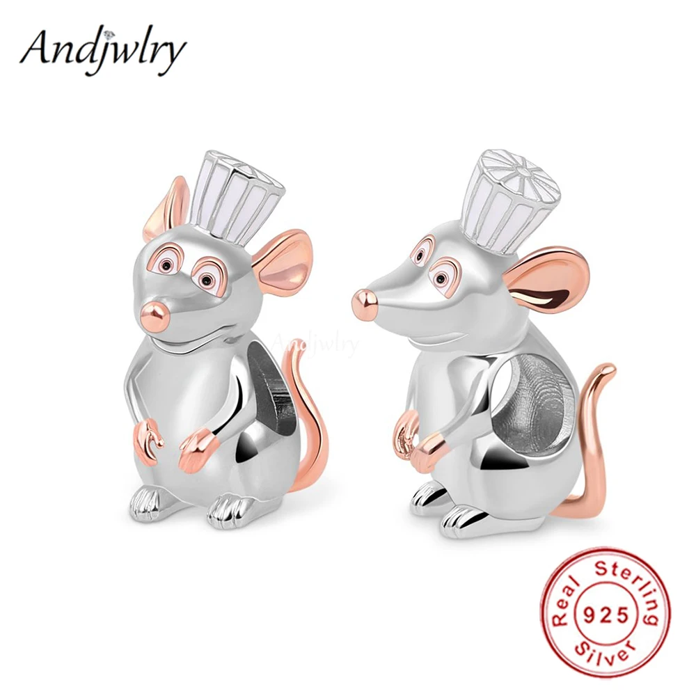 925 Sterling Silver Fit Original Bracelet Lovely Animal Big Ears Chef Mouse Charm Rat Bead Bangle Necklace Jewelry Berloque
925 Sterling Silver Fit Original Bracelet Lovely Animal Big Ears Chef Mouse Charm Rat Bead Bangle Necklace Jewelry Berloque