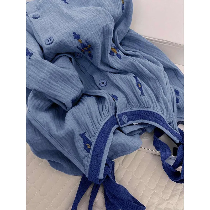 New Chinese Style Sleepwear Pure Cotton Gauze Suspender Nightgown Summer Women's Plus Size Double-layer Cotton Yarn Long Skirt
New Chinese Style Sleepwear Pure Cotton Gauze Suspender Nightgown Summer Women's Plus Size Double-layer Cotton Yarn Long Skirt