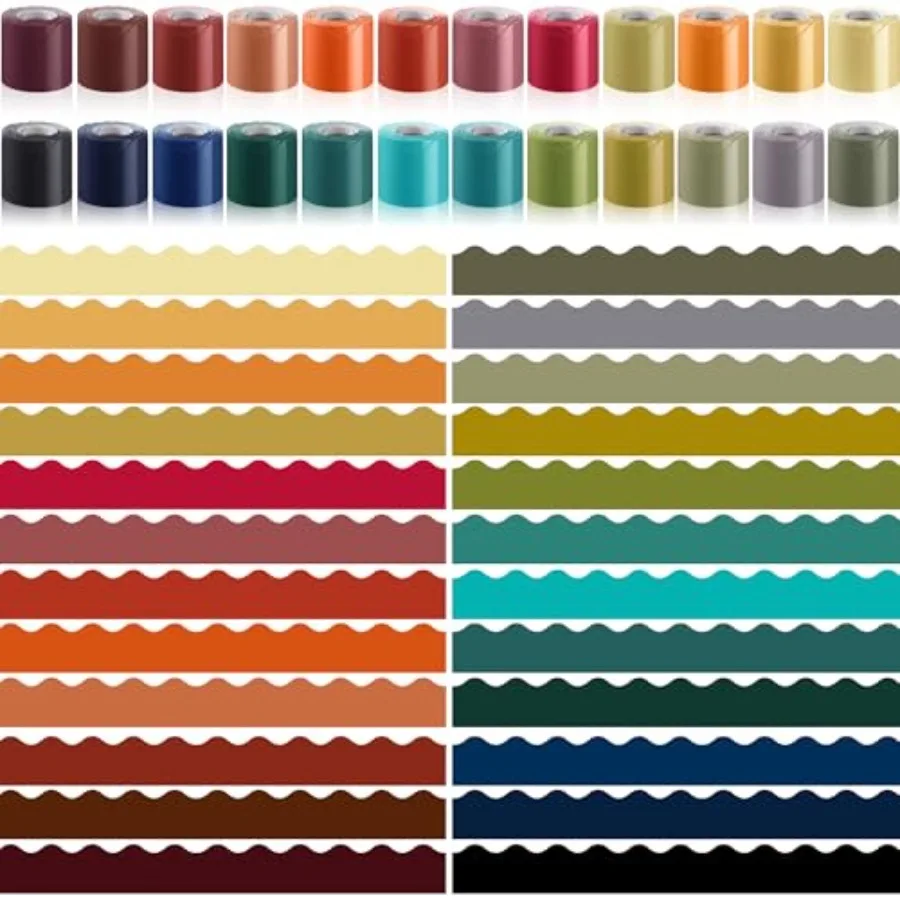 24 Rolls 944.9 Feet ful Bulletin Board Borders Bright Classroom Border for Bulletin Board Trim Scalloped Borders Decorations fo
24 Rolls 944.9 Feet ful Bulletin Board Borders Bright Classroom Border for Bulletin Board Trim Scalloped Borders Decorations fo