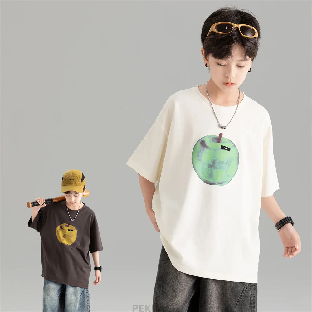 High Quality New Summer Children's Short Sleeve Cotton T-shirt for Teenage Boy Age 7-16 Years Kids Casual Tshirt Fashion Tee Top
High Quality New Summer Children's Short Sleeve Cotton T-shirt for Teenage Boy Age 7-16 Years Kids Casual Tshirt Fashion Tee Top