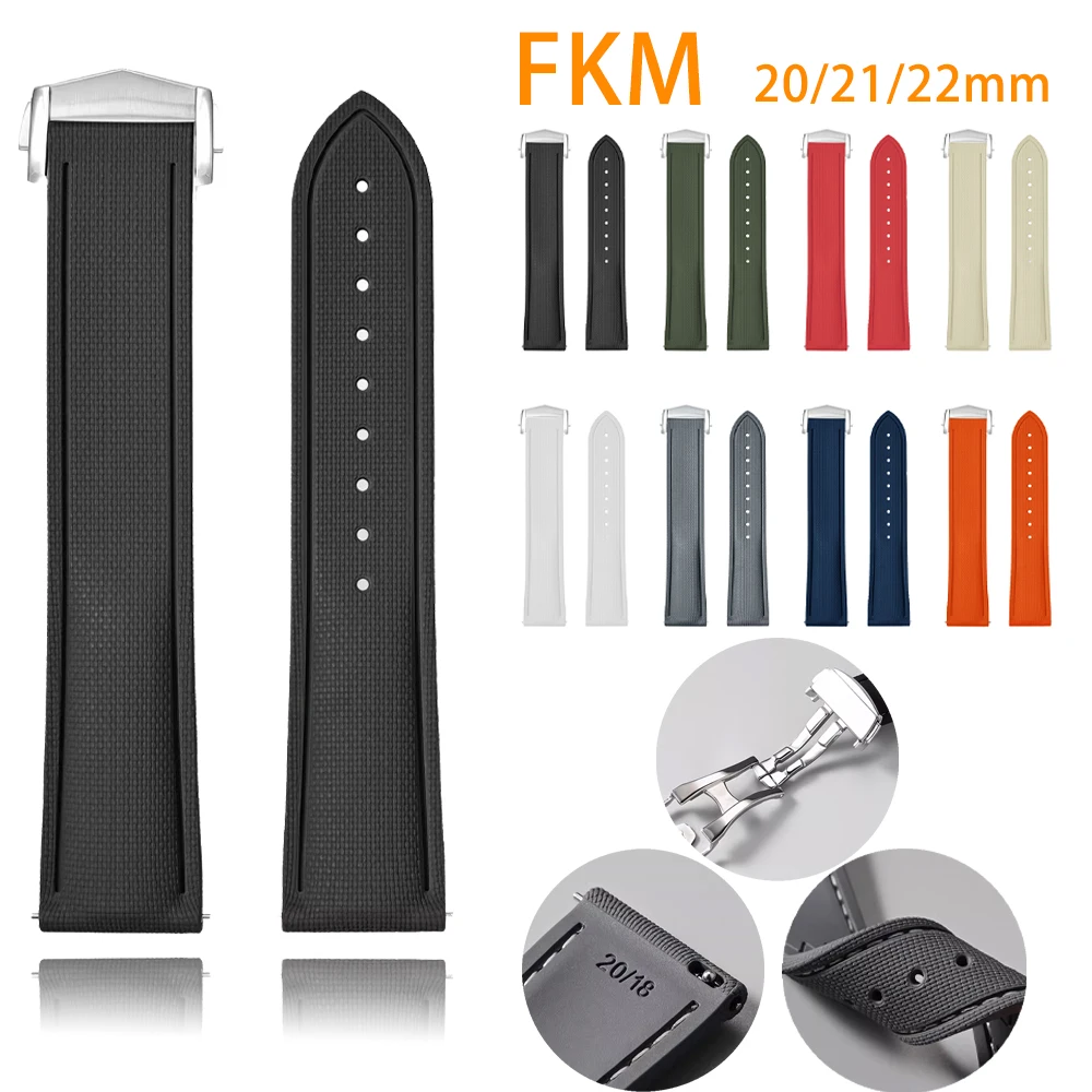 Fluoro Rubber Strap for Omega Seamaster 20/21/22mm FKM Quick Release Universal Watch Band Accessories for Rolex for Tudor
Fluoro Rubber Strap for Omega Seamaster 20/21/22mm FKM Quick Release Universal Watch Band Accessories for Rolex for Tudor