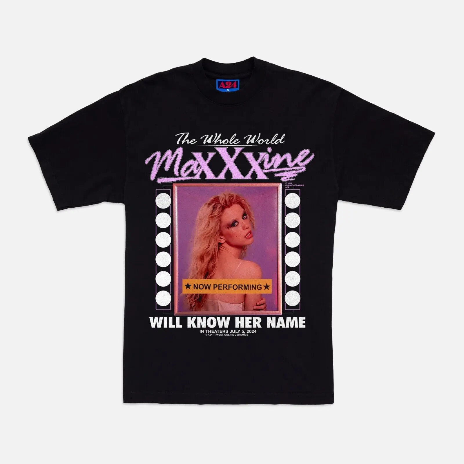 MaXXXine Online Ceramics Tee Shirt Mia Goth Headshot Ti West Movie a24 size S
MaXXXine Online Ceramics Tee Shirt Mia Goth Headshot Ti West Movie a24 size S