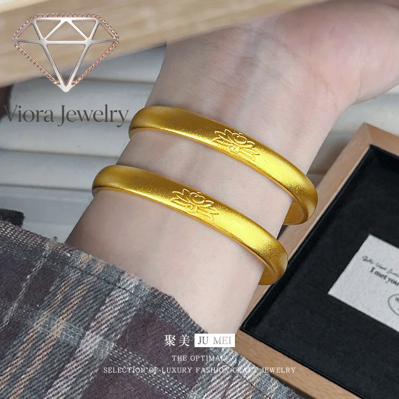 Viora Jewelry Ancient method 9999 frosted lotus opening bracelet 24K real gold Chinese style adjustable good luck lotus heart s
Viora Jewelry Ancient method 9999 frosted lotus opening bracelet 24K real gold Chinese style adjustable good luck lotus heart s