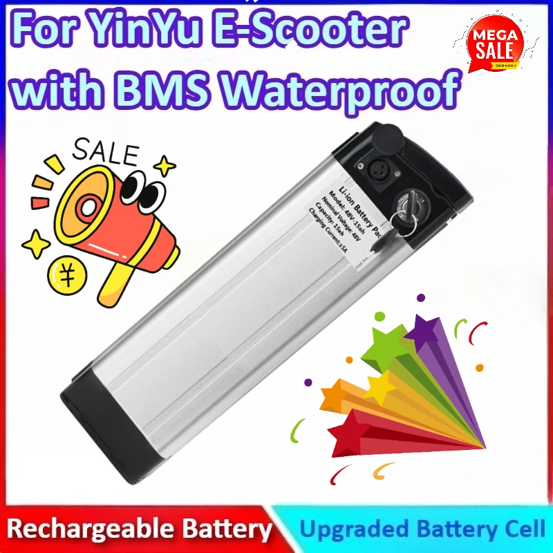 New 36V/48V 10.4/13/15.6Ah Lithium Battery for YinYu E-Scooter with BMS Waterproof for Electric Folding Bike - Slim Design
New 36V/48V 10.4/13/15.6Ah Lithium Battery for YinYu E-Scooter with BMS Waterproof for Electric Folding Bike - Slim Design