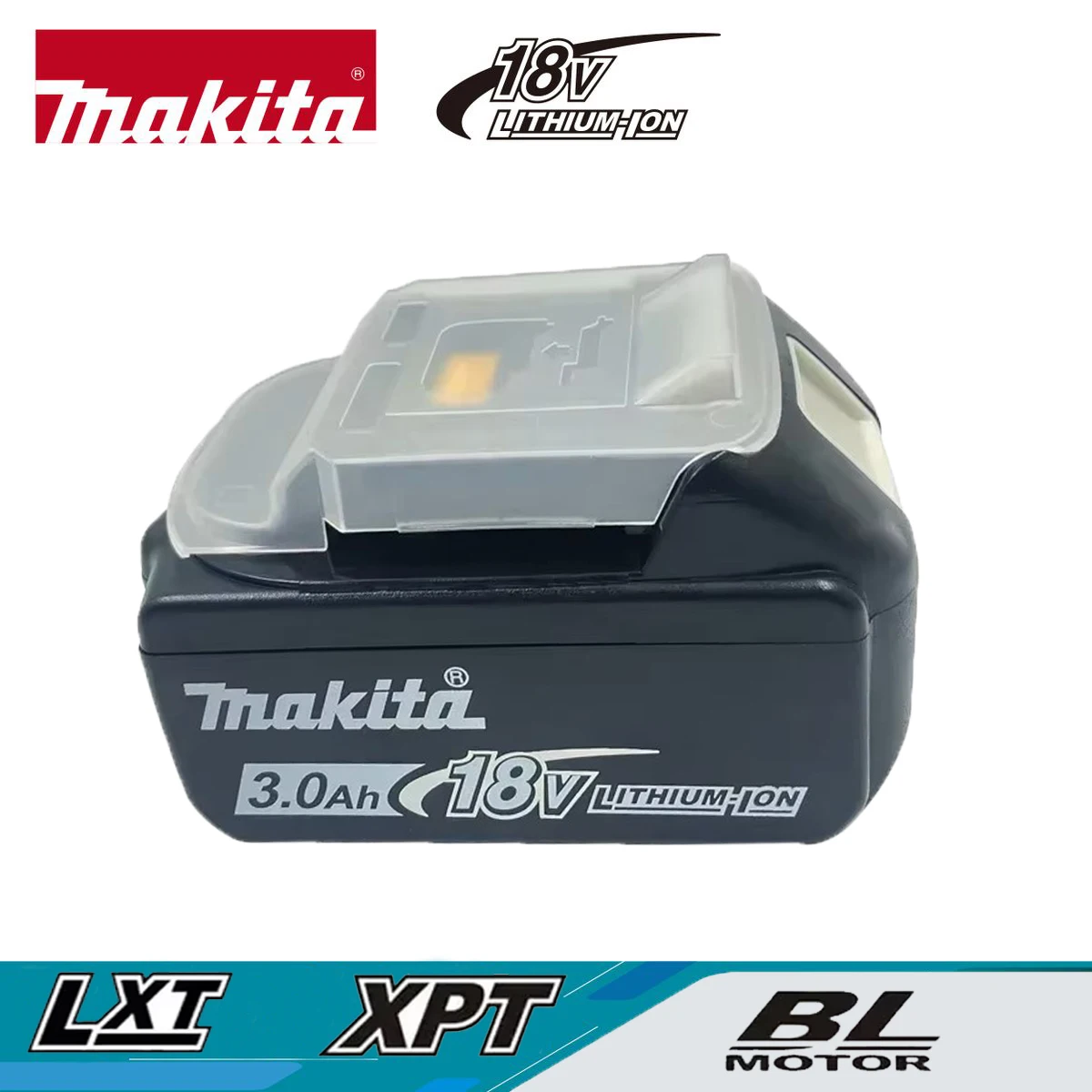 Original 18V Makita Lithium Battery 3.0Ah can be used for over 400 Makita 18V products
Original 18V Makita Lithium Battery 3.0Ah can be used for over 400 Makita 18V products