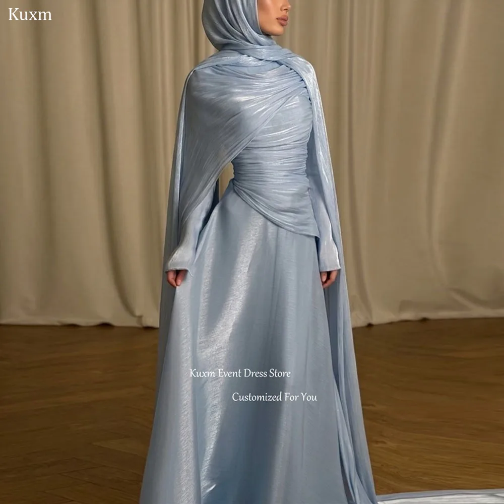 Kuxm Vintage Sky Blue A Line Women's Evening Dress High Neck Abendkleider Dubai Elegant Long Sleeve Robes De Soirée Customized
Kuxm Vintage Sky Blue A Line Women's Evening Dress High Neck Abendkleider Dubai Elegant Long Sleeve Robes De Soirée Customized