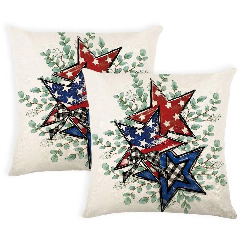 Patriotic American Flag Pillow Cover Set of 2 Throw Pillow Cover Fourth of July Cushion Case Independence Memorial Day Home Sofa
Patriotic American Flag Pillow Cover Set of 2 Throw Pillow Cover Fourth of July Cushion Case Independence Memorial Day Home Sofa