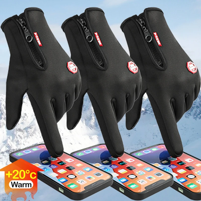 Touch-screen Non-slip Cycling Gloves Outdoor Waterproof Warm Fishing Ski Gloves Thickened Warm Couple Zipper Gloves in Winter
Touch-screen Non-slip Cycling Gloves Outdoor Waterproof Warm Fishing Ski Gloves Thickened Warm Couple Zipper Gloves in Winter
