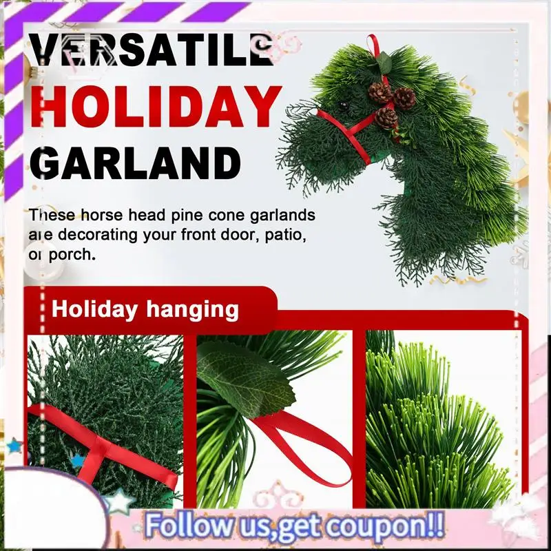 Y74A-Horse Wreath Animal Wreath Front Door Wreath Christmas Hanging Decoration Holiday Decoration
Y74A-Horse Wreath Animal Wreath Front Door Wreath Christmas Hanging Decoration Holiday Decoration