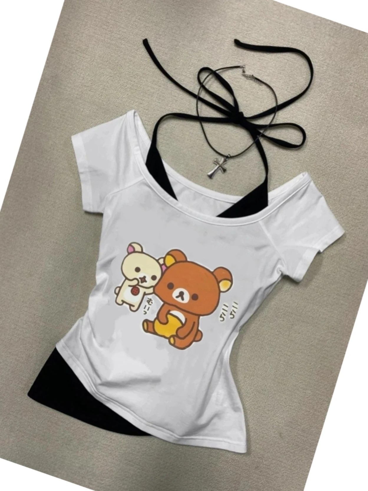 Sweet Cute Early Taste Girl Feel Spicy ort Sve Retro Millennium Y2K Фальшивая двухсекционная футболка Top Корейский уличный летний топ
Sweet Cute Early Taste Girl Feel Spicy ort Sve Retro Millennium Y2K Фальшивая двухсекционная футболка Top Корейский уличный летний топ