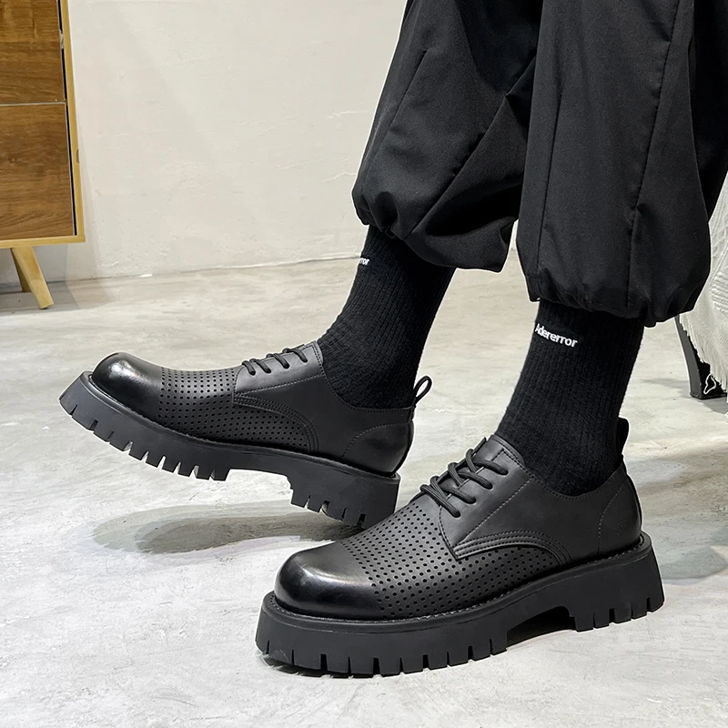 Black thick soled men's leather shoes Comfortable and breathable quality styles Formal Business Office Fashion party shoes
Black thick soled men's leather shoes Comfortable and breathable quality styles Formal Business Office Fashion party shoes