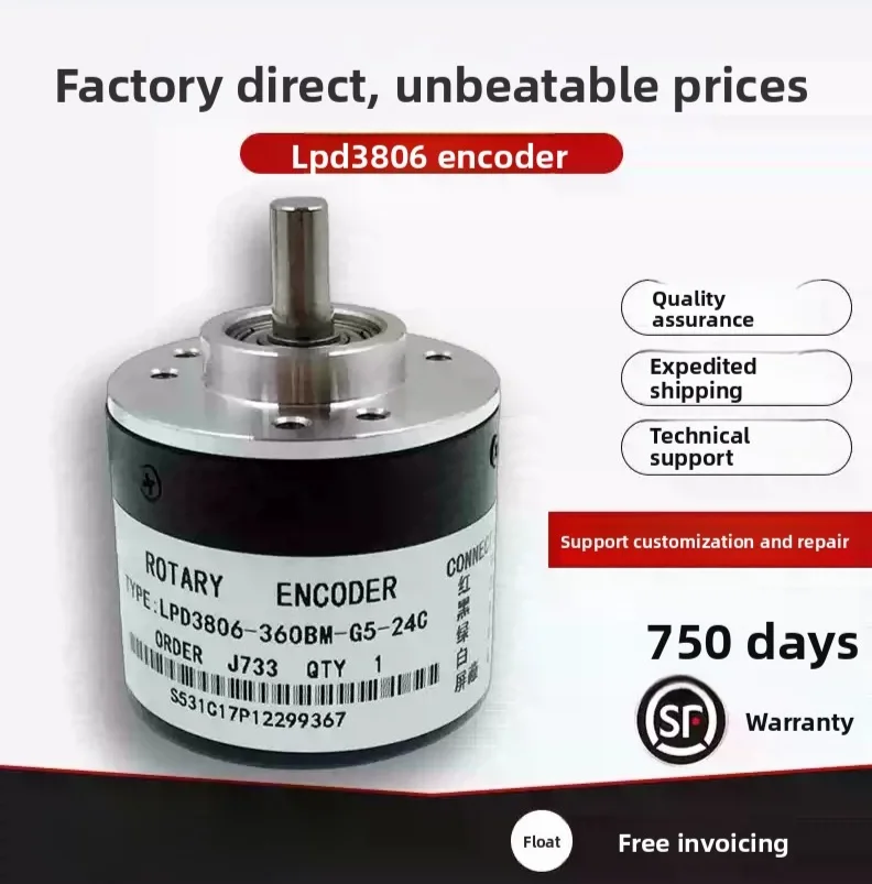 Rotary Encoder LPD3806-600BM-G5-24C 600 1000 400 300 360 AB Phase
Rotary Encoder LPD3806-600BM-G5-24C 600 1000 400 300 360 AB Phase
