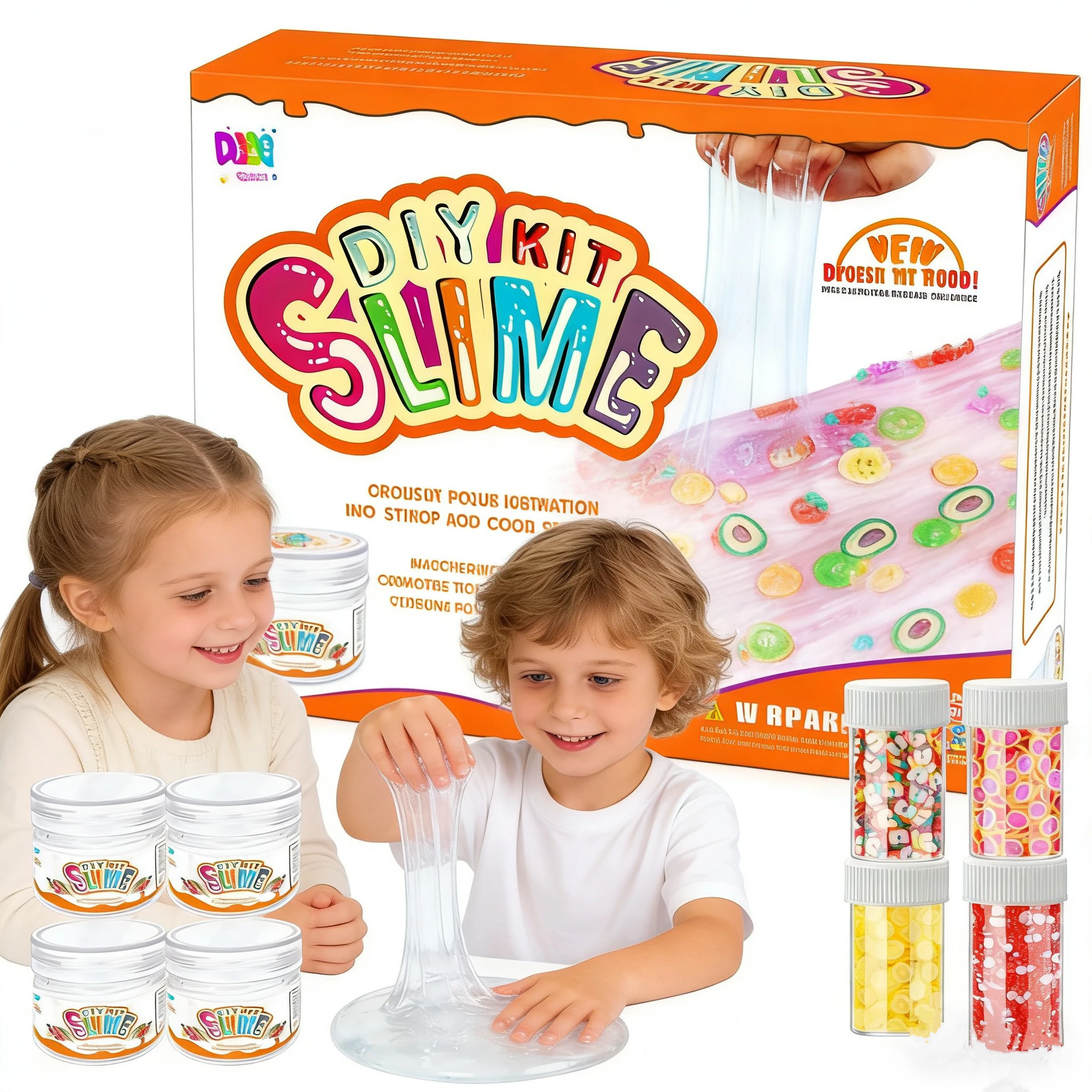 DIY Slime Toy Set 4PCS with Decorations Kids Educational Stress Relief Fidget Toy Gift
DIY Slime Toy Set 4PCS with Decorations Kids Educational Stress Relief Fidget Toy Gift