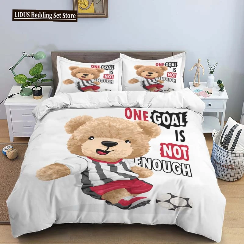 Bear Print Digital Print Polyester Bedding Sets,Girl's Cover,Boys Duvet Cover Set For Teens, Queen Cover 2pcs Pillowcase
Bear Print Digital Print Polyester Bedding Sets,Girl's Cover,Boys Duvet Cover Set For Teens, Queen Cover 2pcs Pillowcase