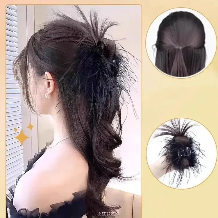 2024 New Trendy Chic and Lazy Style Feather Wig Hair Clip for Bun Hairstyle with Ostrich Feather Hair Clip and Fountain Ponytail
2024 New Trendy Chic and Lazy Style Feather Wig Hair Clip for Bun Hairstyle with Ostrich Feather Hair Clip and Fountain Ponytail