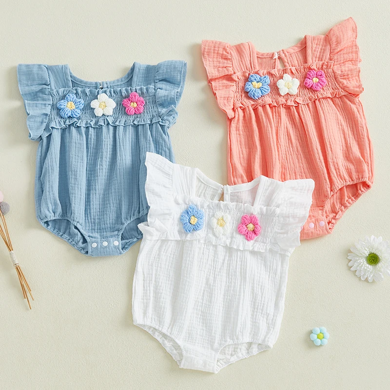 2025-01-02 Lioraitiin Baby Girl Romper Smocked Flower Embroidery Flying Sleeve Newborn Jumpsuit Perfect Summer
2025-01-02 Lioraitiin Baby Girl Romper Smocked Flower Embroidery Flying Sleeve Newborn Jumpsuit Perfect Summer