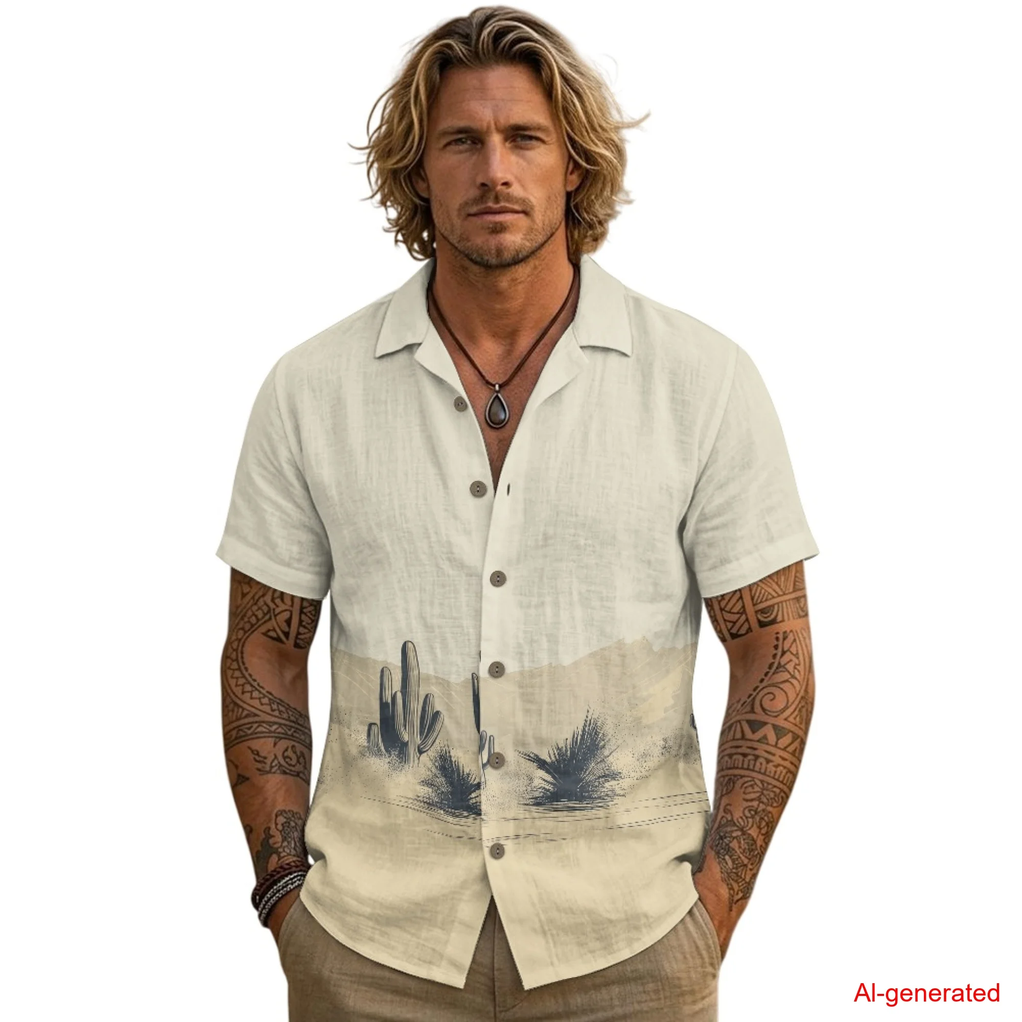 INSTANTARTS Men's Linen Short-Sleeved Shirt Tropical Cactus Men's Casual Button Down Shirt Comfy Beach Short-Sleeved Shirt S-3XL
INSTANTARTS Men's Linen Short-Sleeved Shirt Tropical Cactus Men's Casual Button Down Shirt Comfy Beach Short-Sleeved Shirt S-3XL