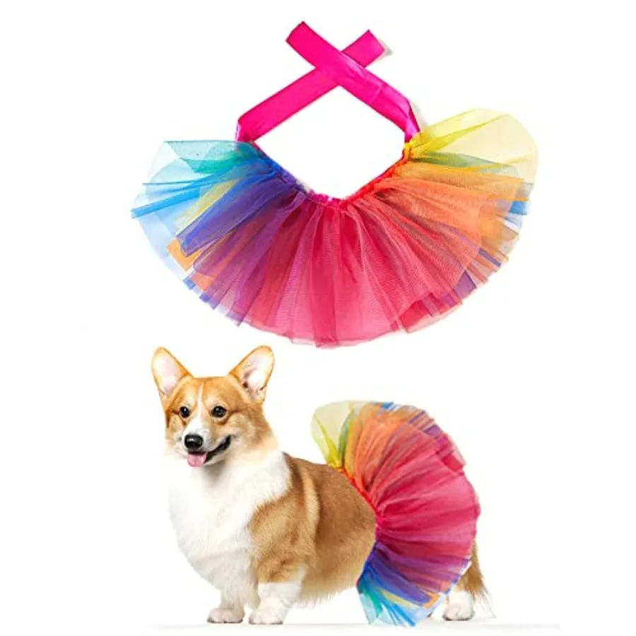 Gay Pride Dog and Cat Costume - Rainbow Princess Dress and Tutu for and Pets, Multicolor Pet Collar for Dog and Cat Birthday Pa
Gay Pride Dog and Cat Costume - Rainbow Princess Dress and Tutu for and Pets, Multicolor Pet Collar for Dog and Cat Birthday Pa