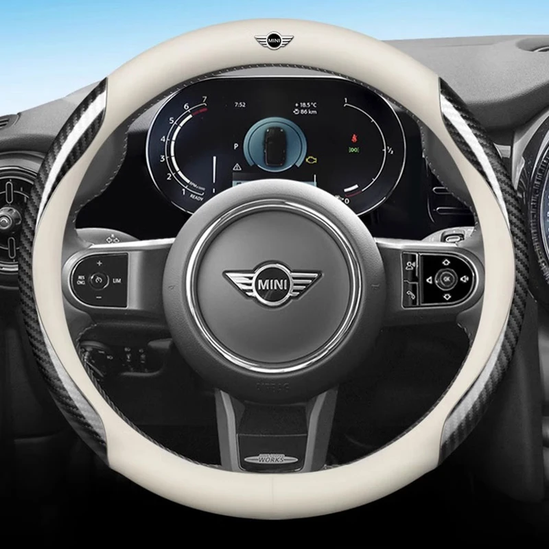 For Bmw MINI Steering Wheel Cover JWC R53 R54 R55 R56 R60 F54 F55 F56 F57 F60 John Cooper S Clubman Countryman Car Accessories
For Bmw MINI Steering Wheel Cover JWC R53 R54 R55 R56 R60 F54 F55 F56 F57 F60 John Cooper S Clubman Countryman Car Accessories