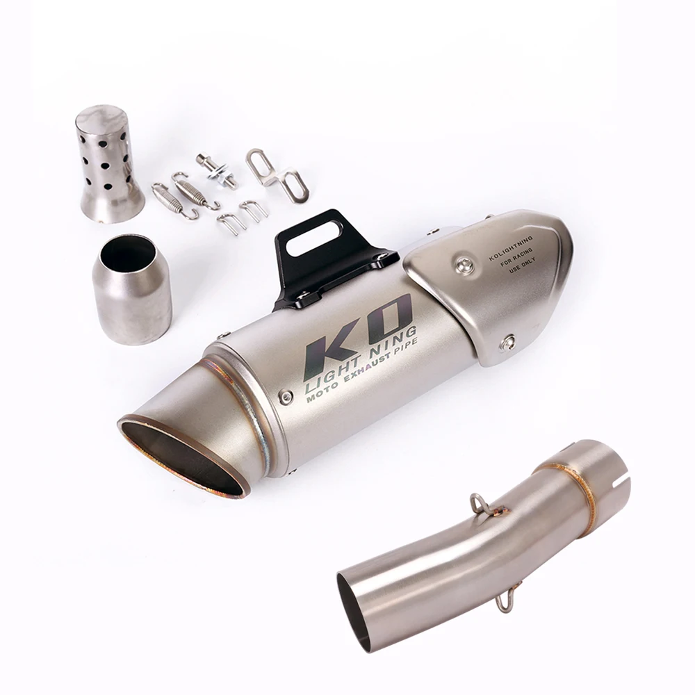 51MM Motorcycle Exhaust Escape System Stainless Steel Middle Link Pipe Muffler With DB Killer Slip On For Suzuki SV650 2003-2015
51MM Motorcycle Exhaust Escape System Stainless Steel Middle Link Pipe Muffler With DB Killer Slip On For Suzuki SV650 2003-2015